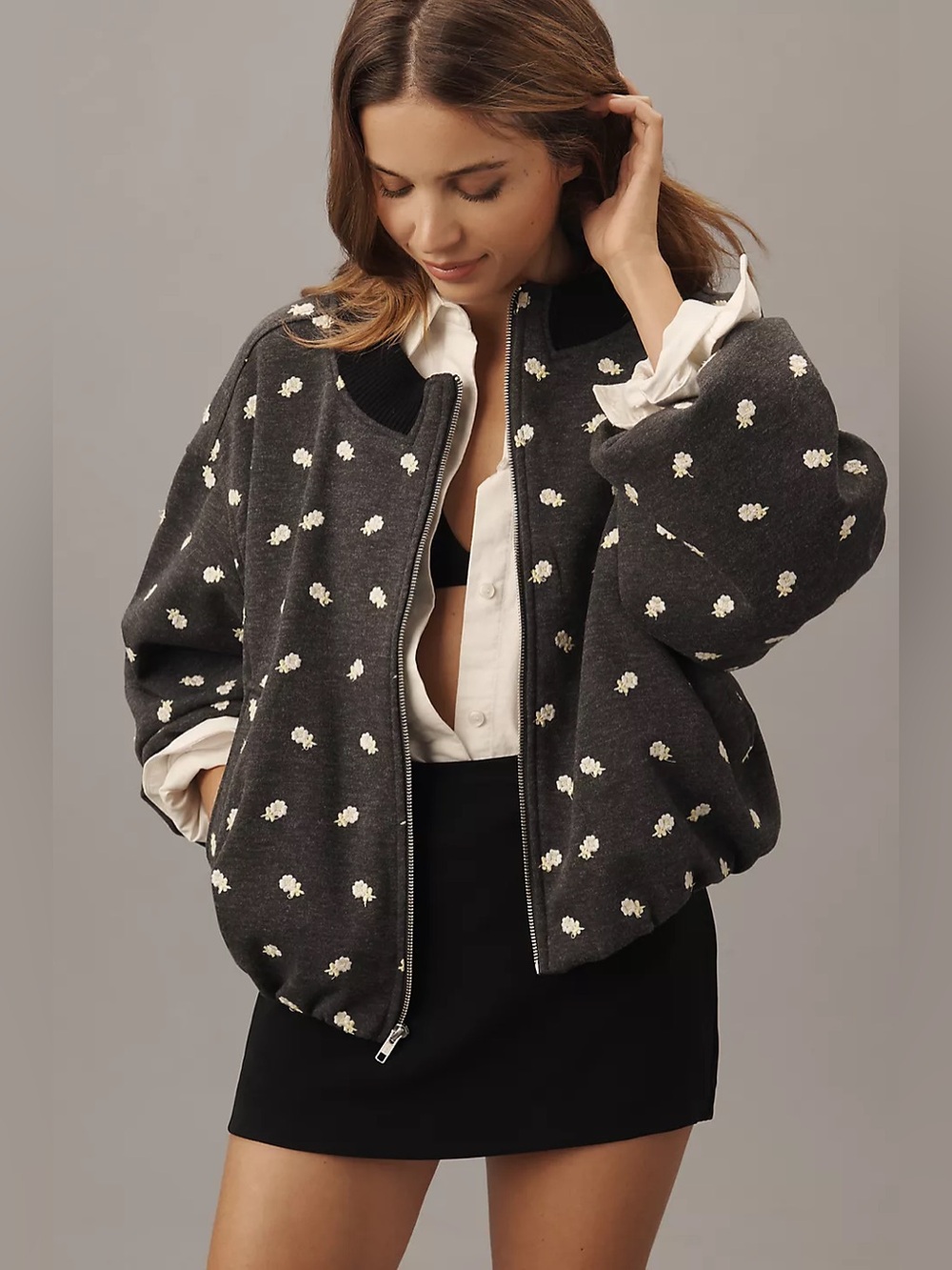 🖤 Maeve Anthropologie Embroidered Plush Bubble Coat Size Extra Small NWT 🖤